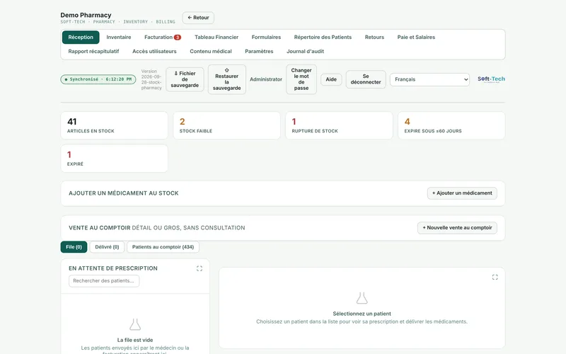 Articles en stock faible, en rupture ou bientôt périmés comptés pour vous.